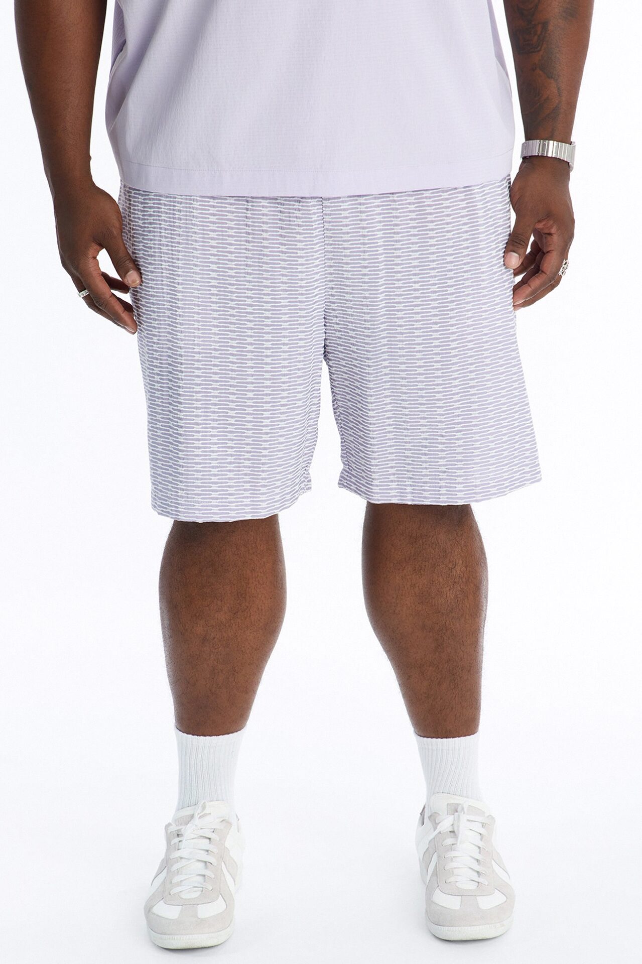 Chenille Terrace Textured Relaxed Short - Purple