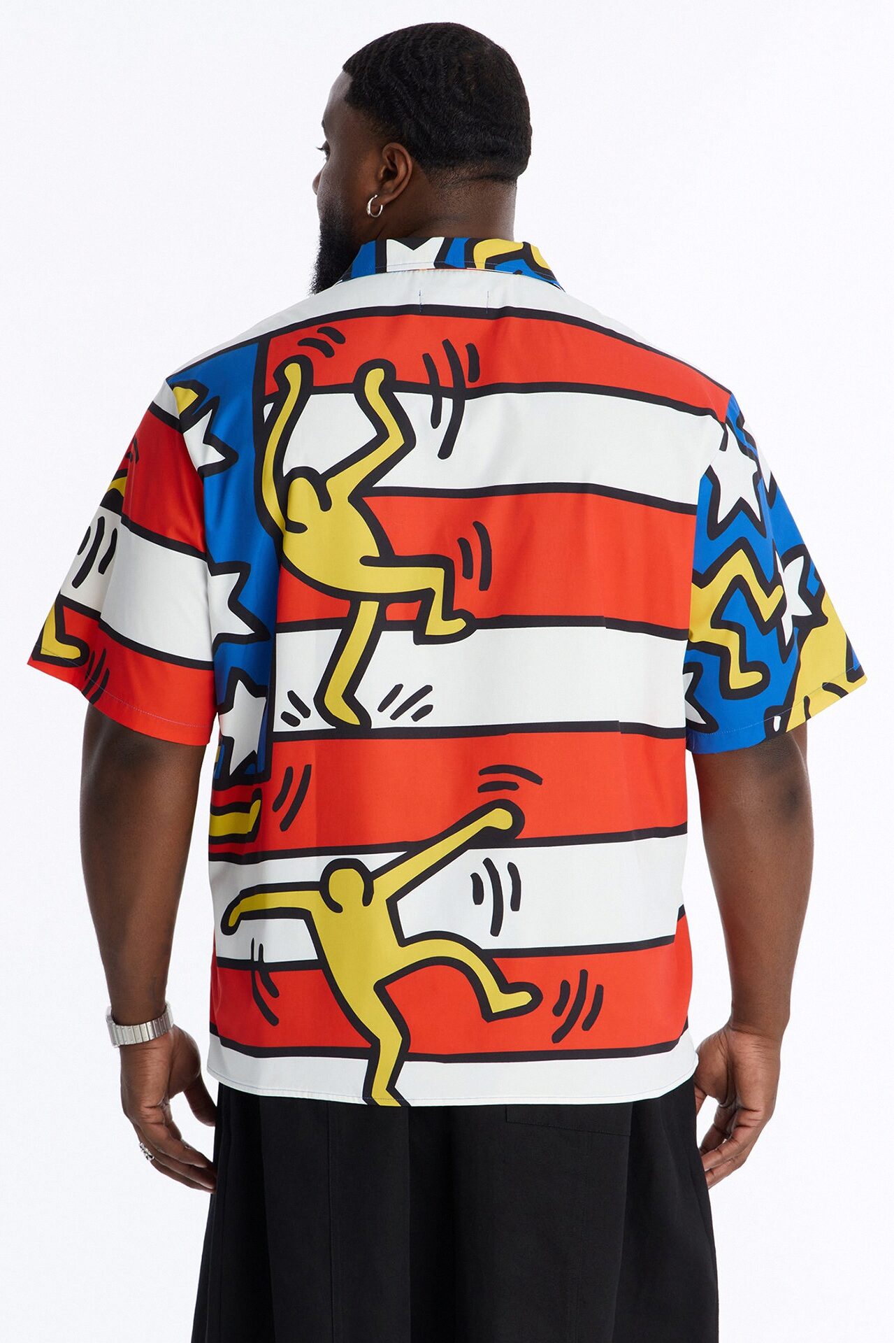 Keith Haring Freedom Button Up Shirt - Multi Color