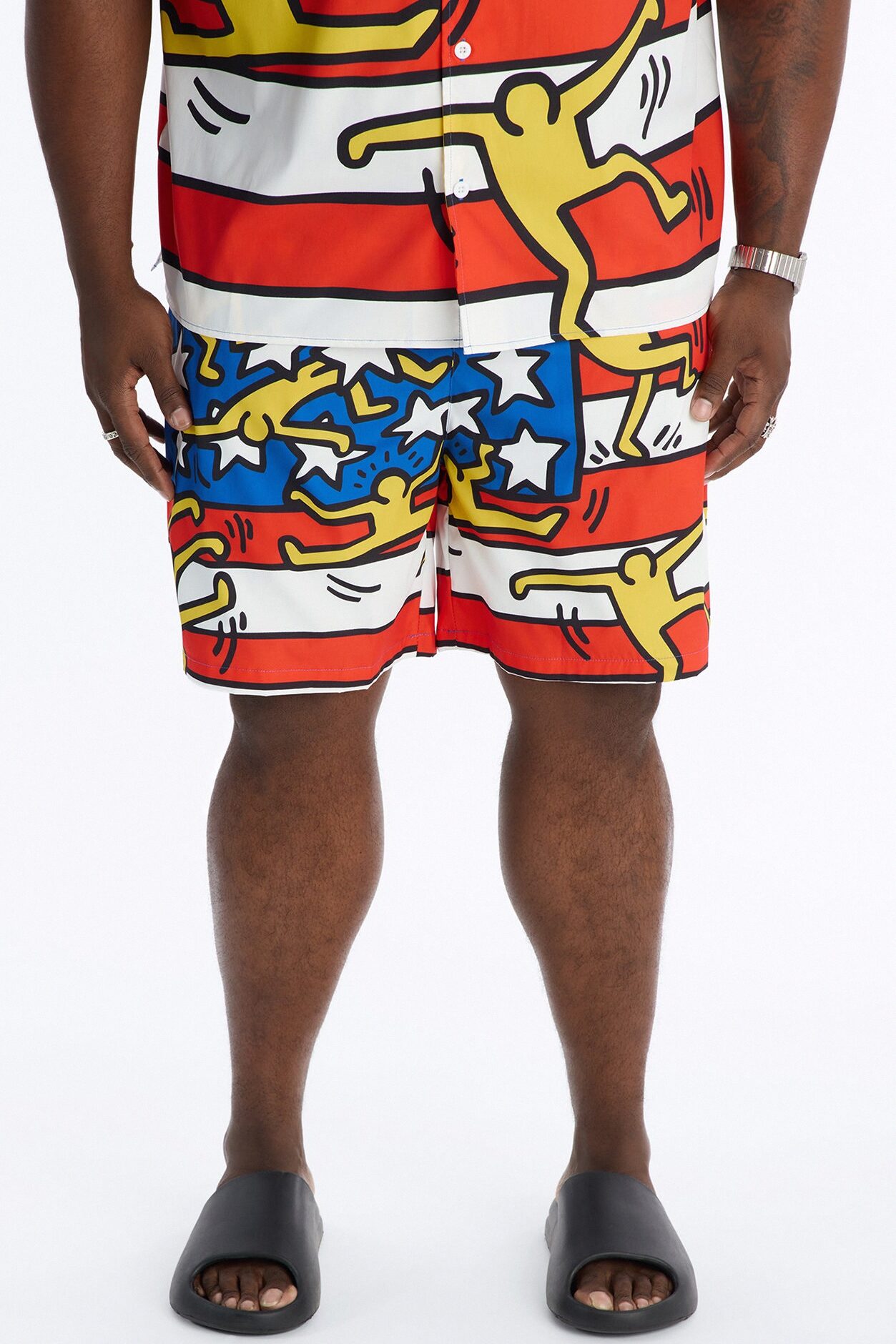 Keith Haring Freedom Swim Trunk 7″ - Multi Color