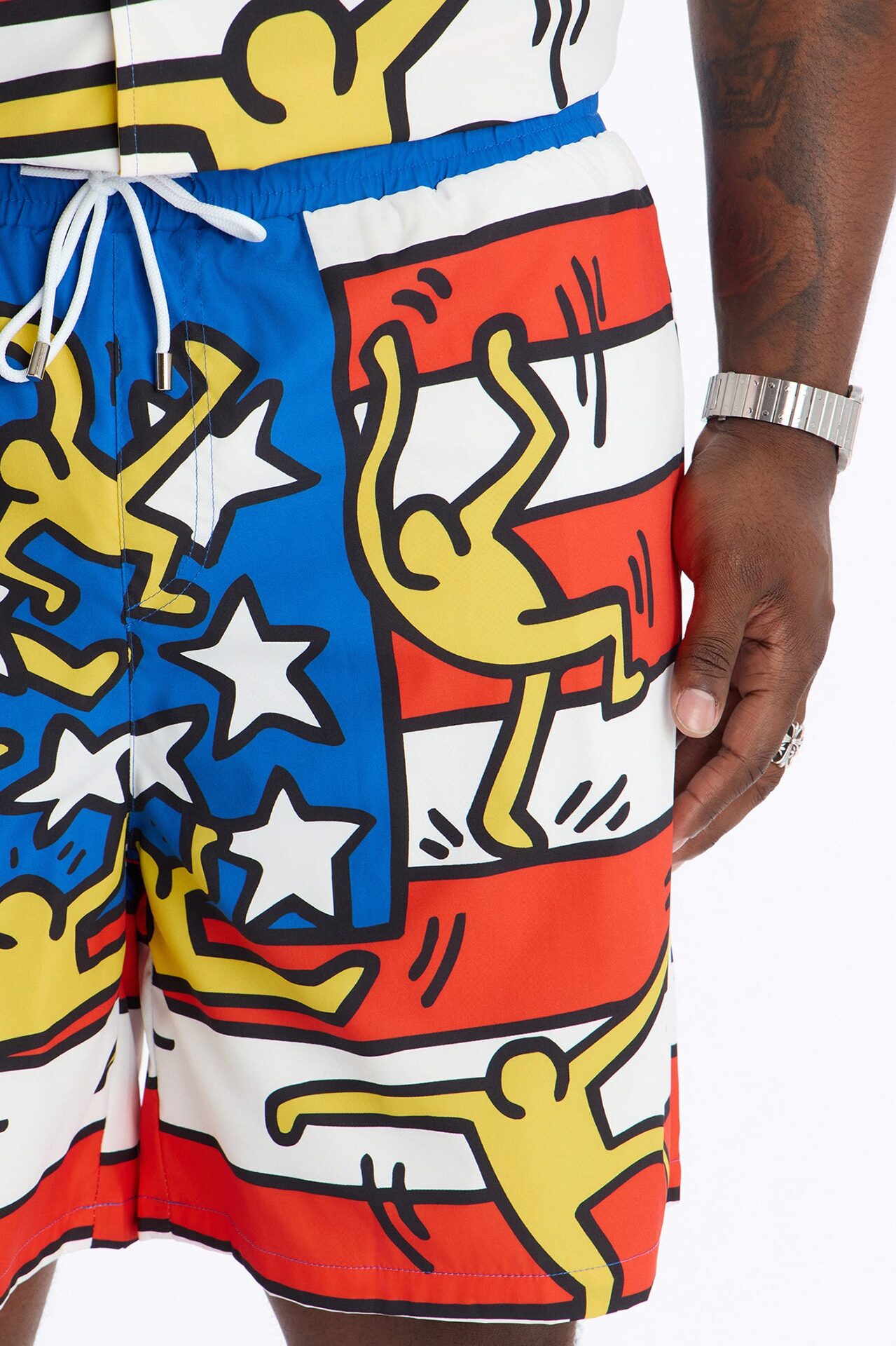 Keith Haring Freedom Swim Trunk 7″ - Multi Color