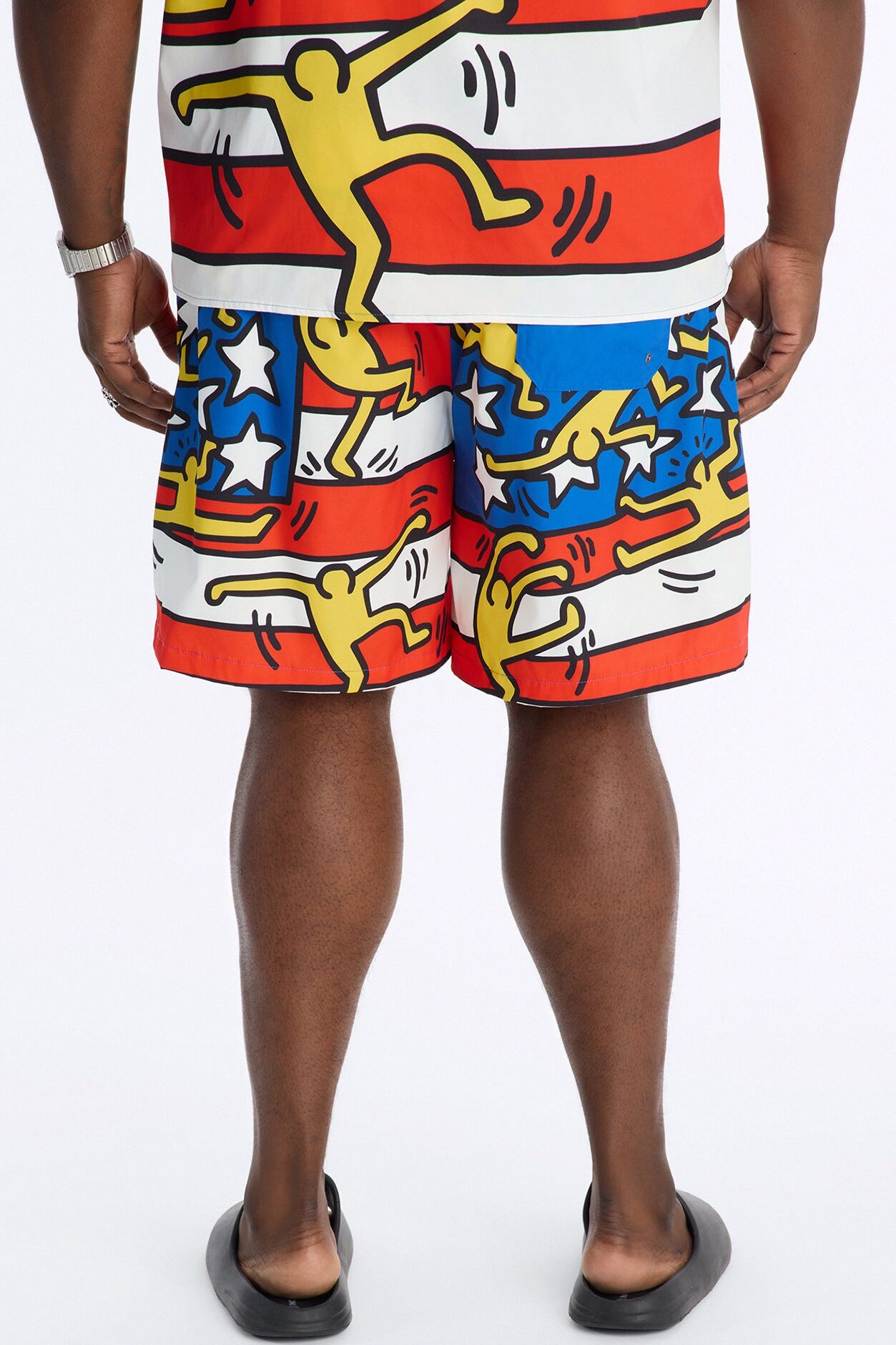 Keith Haring Freedom Swim Trunk 7″ - Multi Color