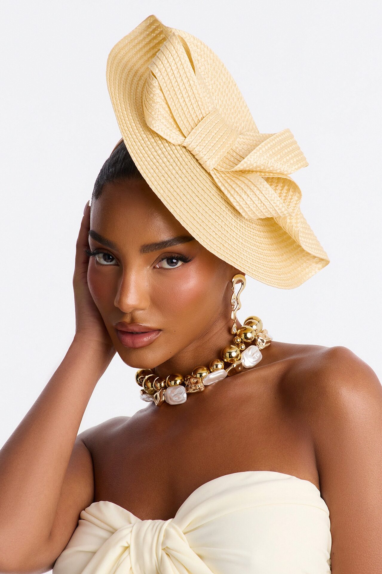 Sun-Kissed Straw Fascinator - Natural