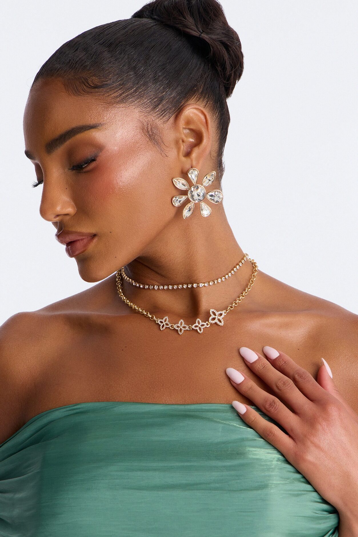 Dazzling Daisies Layered Necklace - Gold