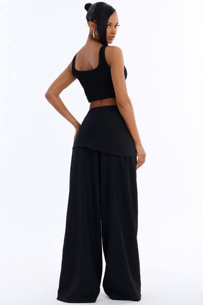 Carter High Rise Removable Corset Wide Leg Trouser - Black