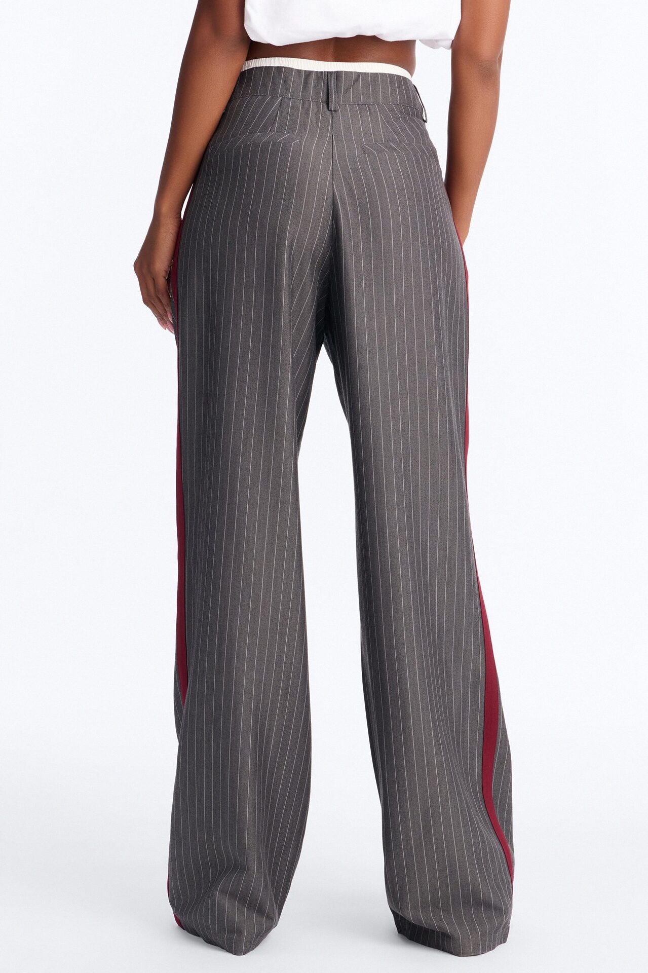 Tall Dedicated To You Double Waistband Trouser - Charcoal/combo