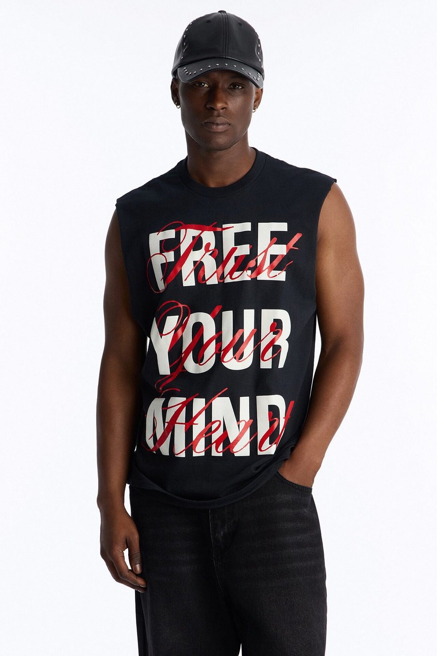 Free Your Mind Oversized Muscle Tank - Rust