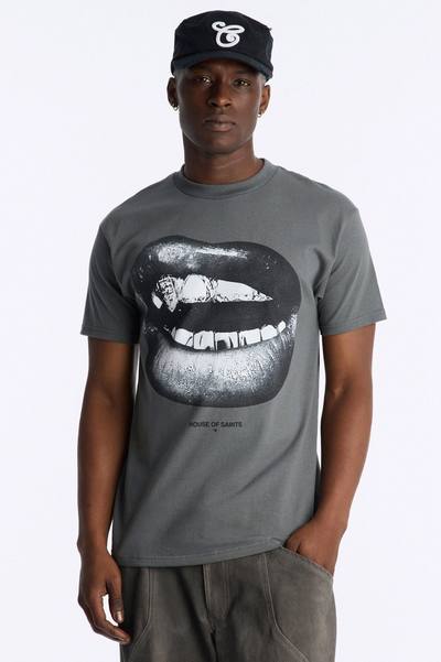 House Of Saints Grill Short Sleeve Tee - Charcoal