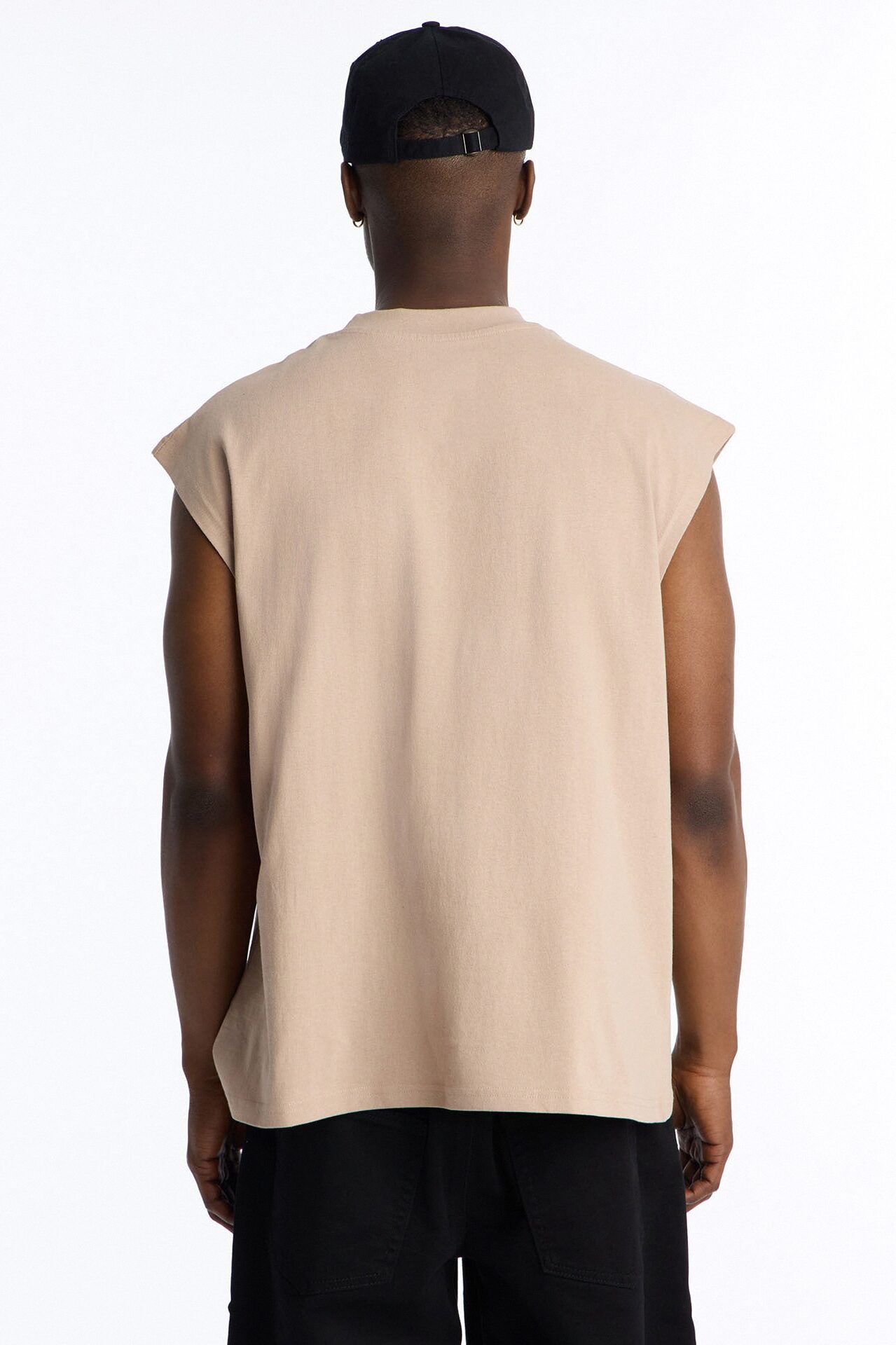 Heavy Weight Scarface Money Power Respect Muscle Tee - Taupe