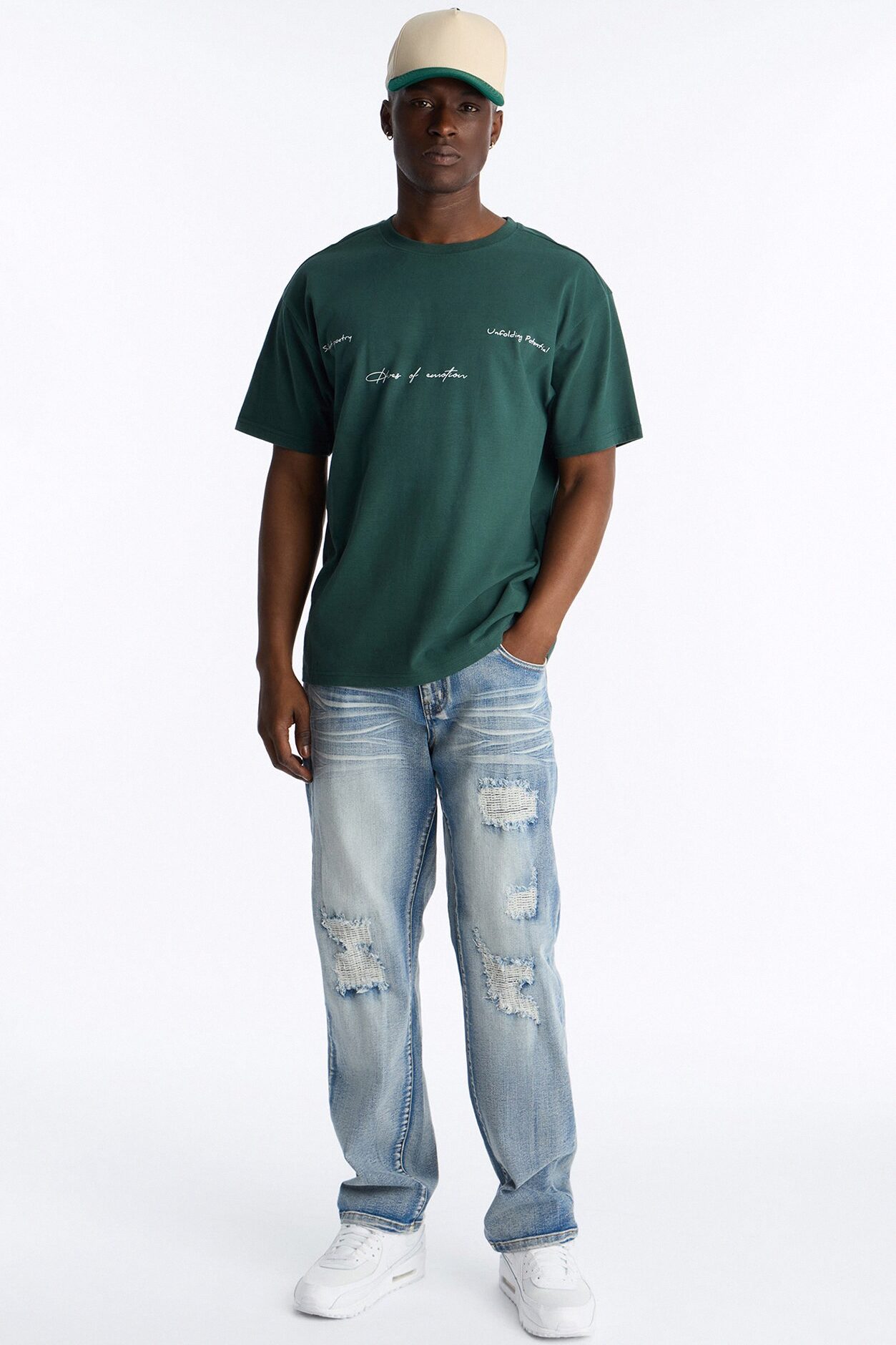Unfolding Potential Heavy Weight Short Sleeve Tee - Green