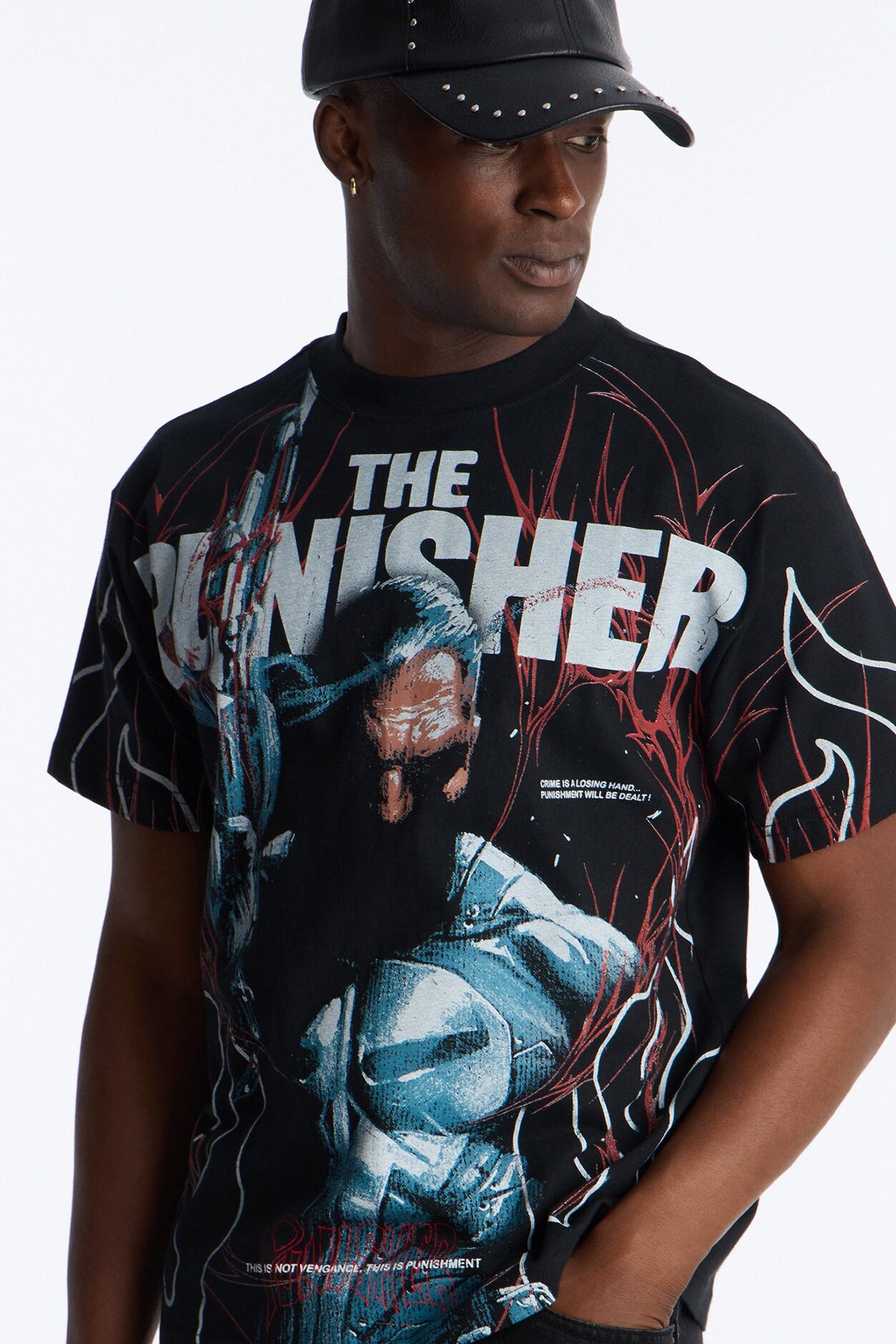 The Punisher Heavy Weight Boxy Short Sleeve Tee - Black