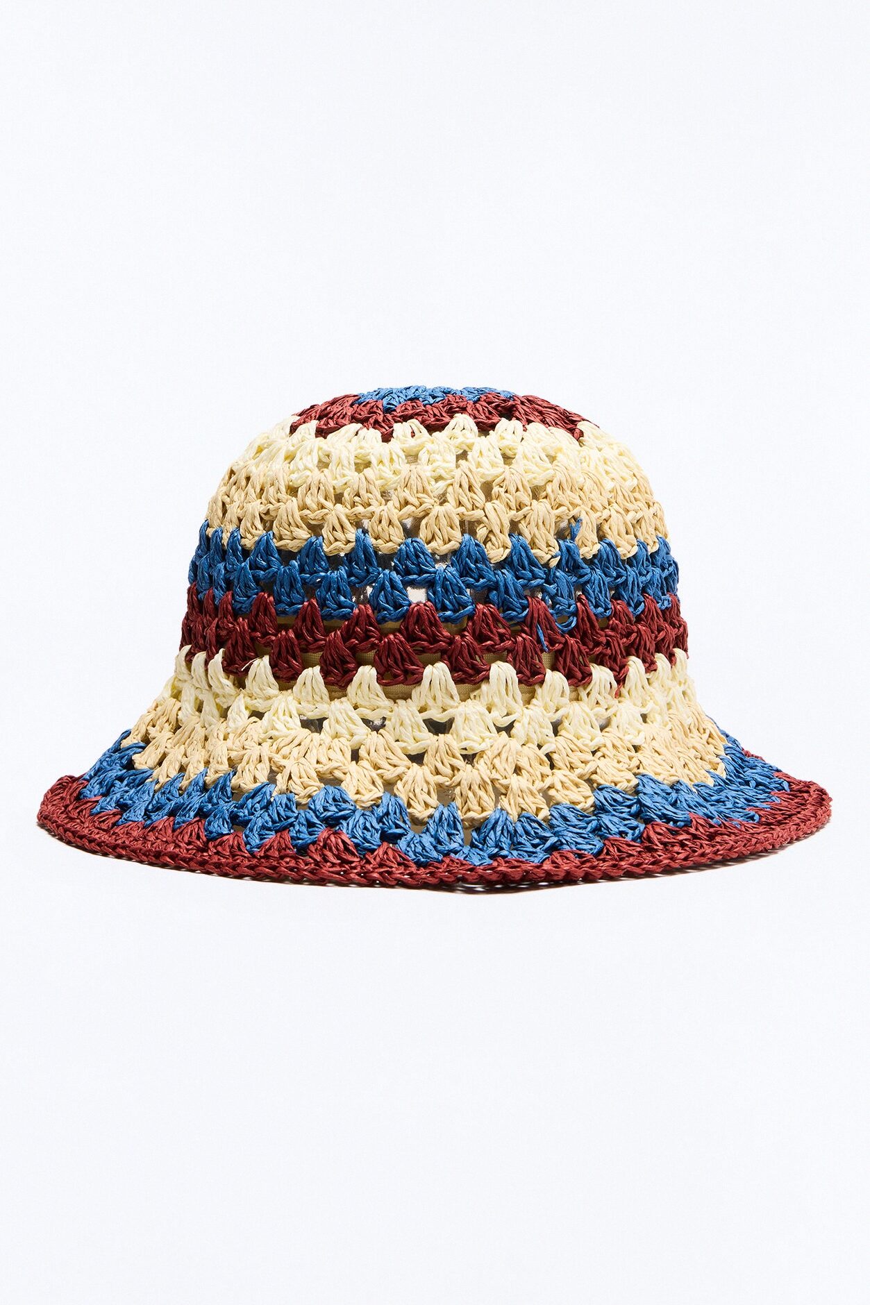 Living The Best Life Crochet Bucket Hat - White/combo
