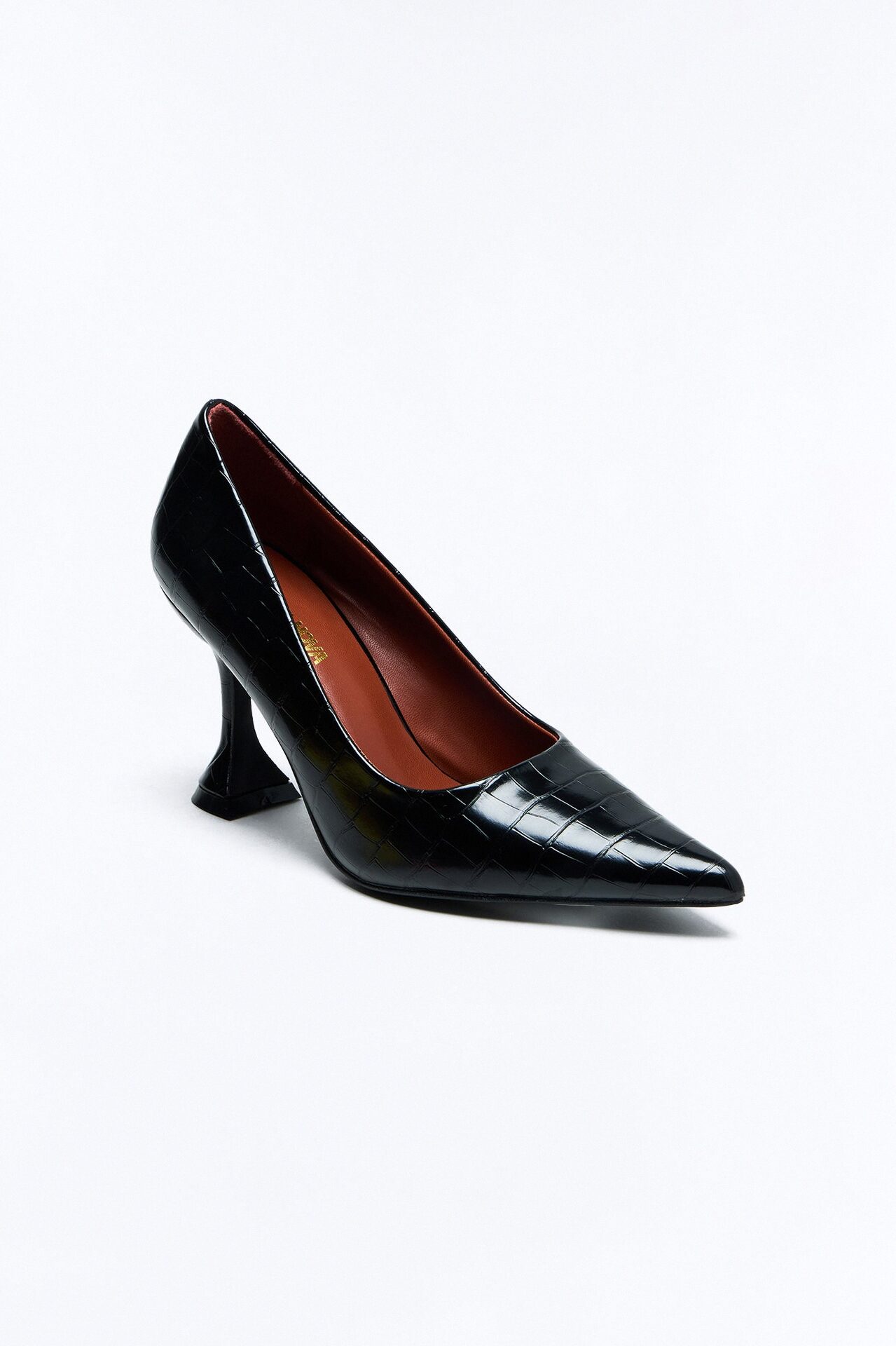 Marlowe Croc Pumps - Black