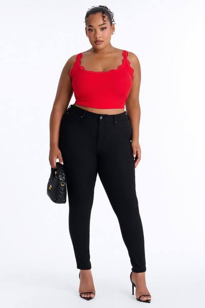 Petite Hyperstretch Skinny Pants - Black