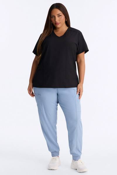 Pulse Pro 4 Way Stretch 5 Pocket Cargo Jogger Scrub Bottoms - Blue