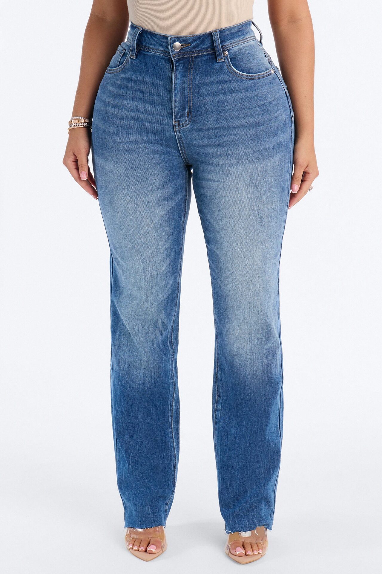 Truly Iconic Curvy Stretch Straight Leg Jeans - Dark Wash