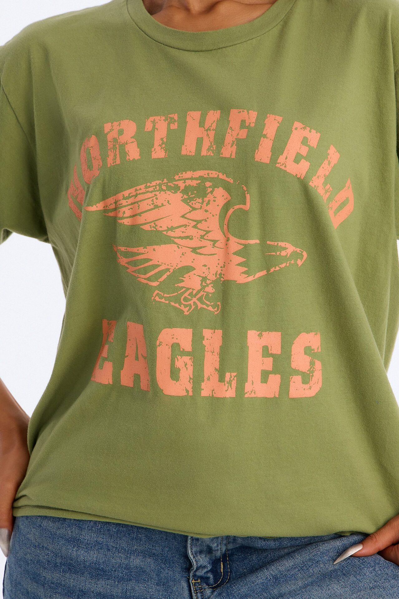 Eagles Athletic Oversized Tee - Olive
