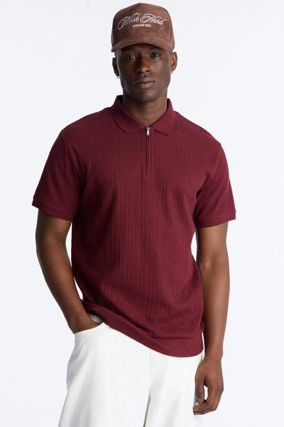 Fairway Short Sleeve Polo - Wine