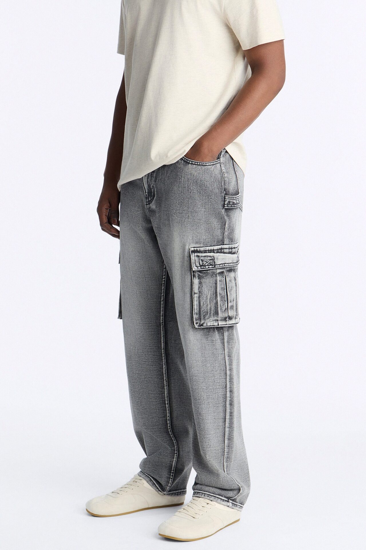 Chill Straight Cargo Jean - Grey
