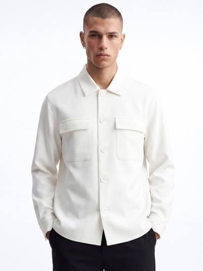 Modern Essential Relaxed Overshirt - White