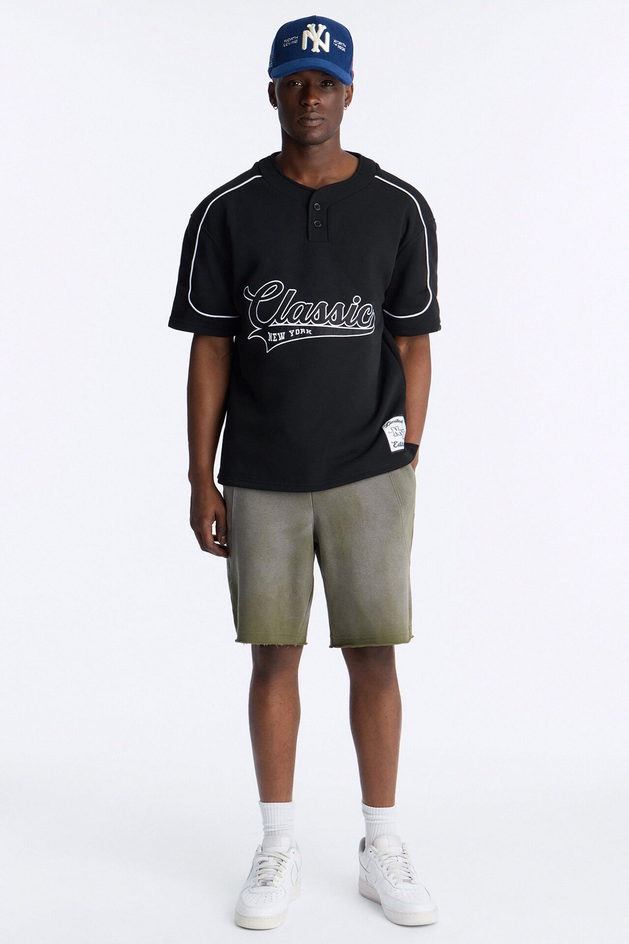 Boiler Washed Raw Hem Sweatshort - Khaki