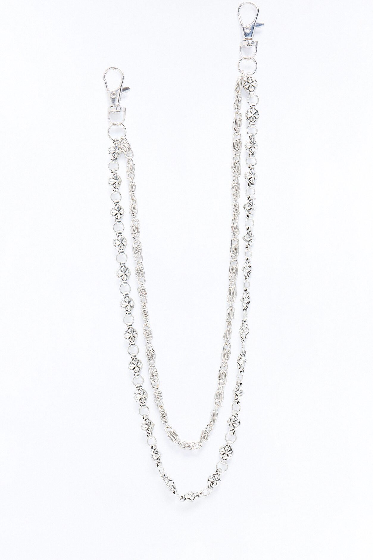 Twisted Faith Layered Pant Chain - Silver