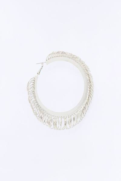 Dessert Sun Hoop Earrings - Silver