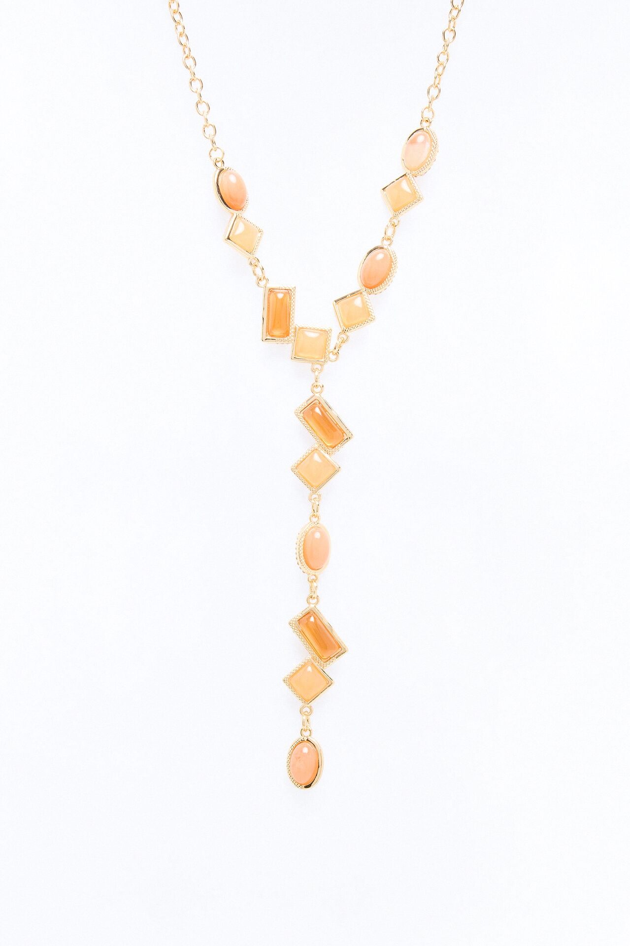 Calm Soul Jeweled Lariat Necklace - Pink/combo