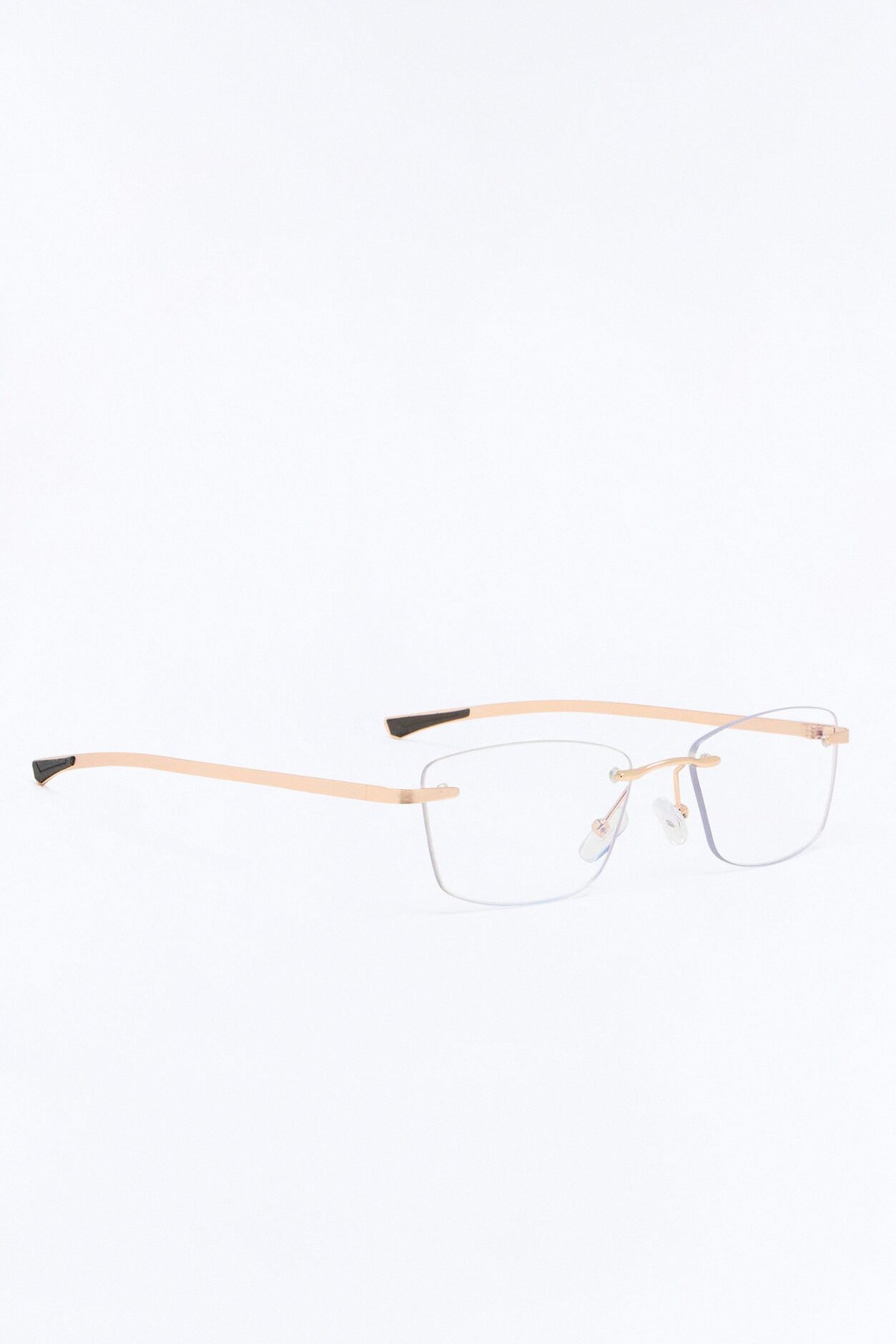 Clearview Edge Rimless Square Blue Light Glasses - Gold