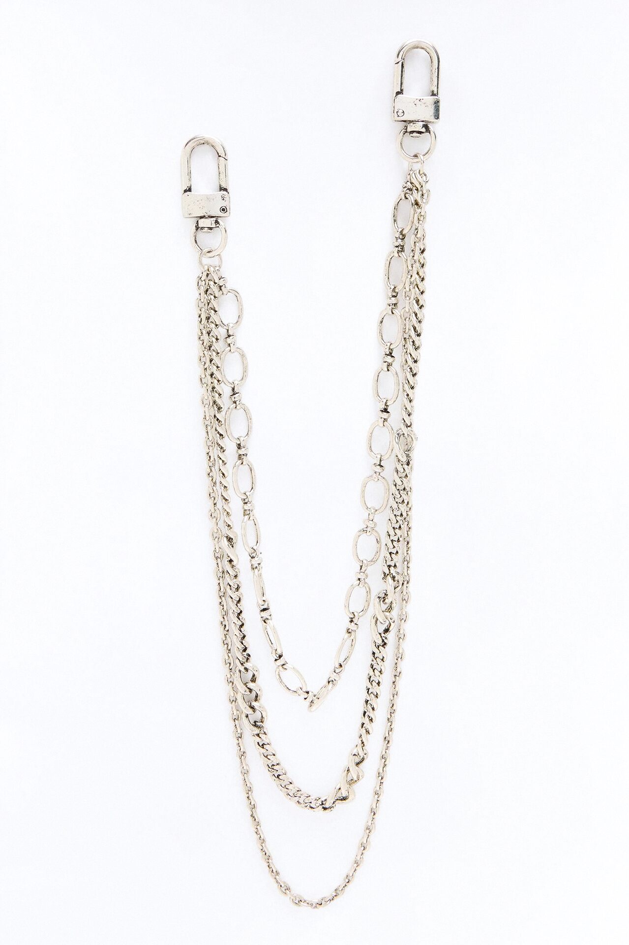 Interlinked Chains Layered Pant Chain - Silver