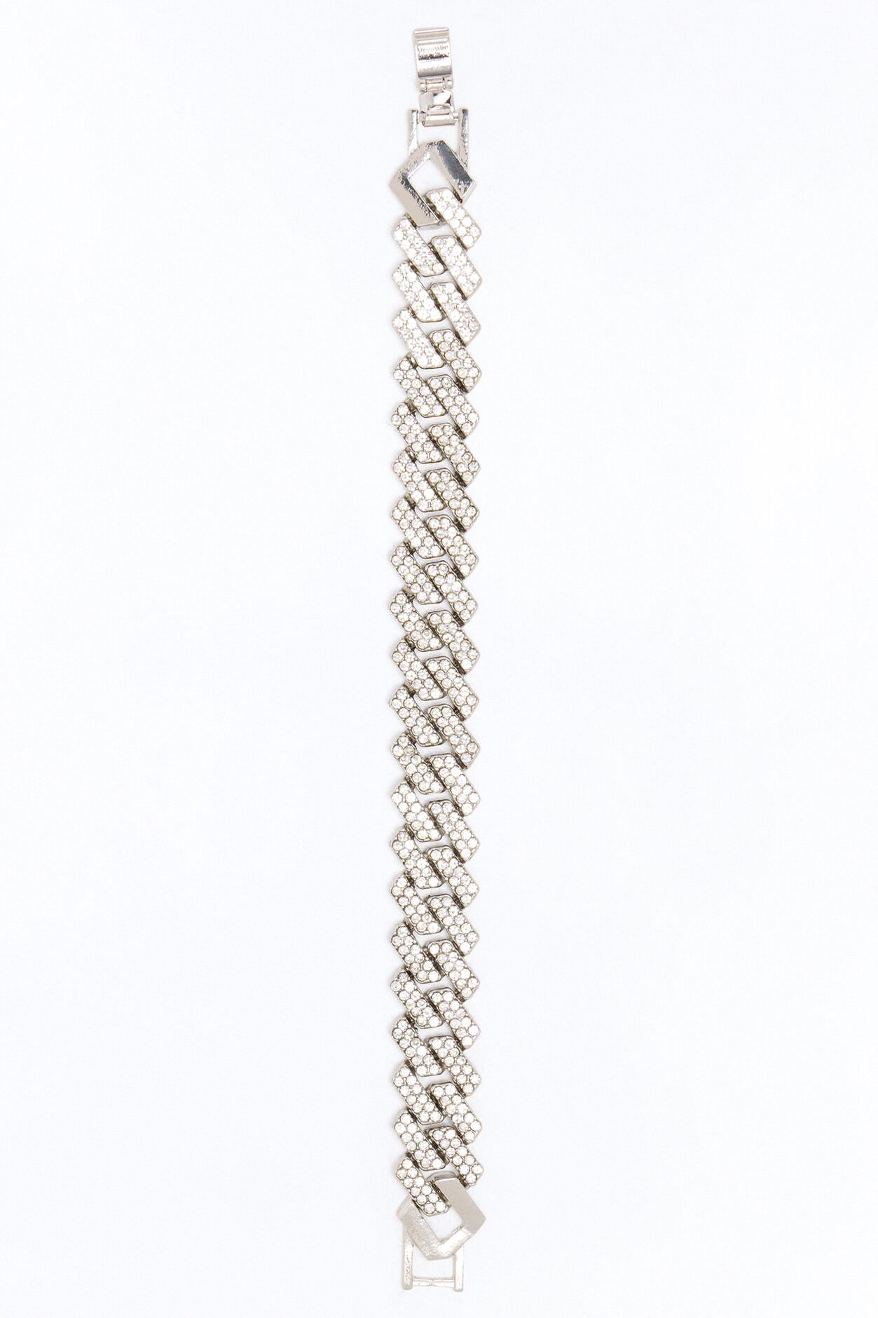 Late At Night Iced Chain Bracelet - Silver