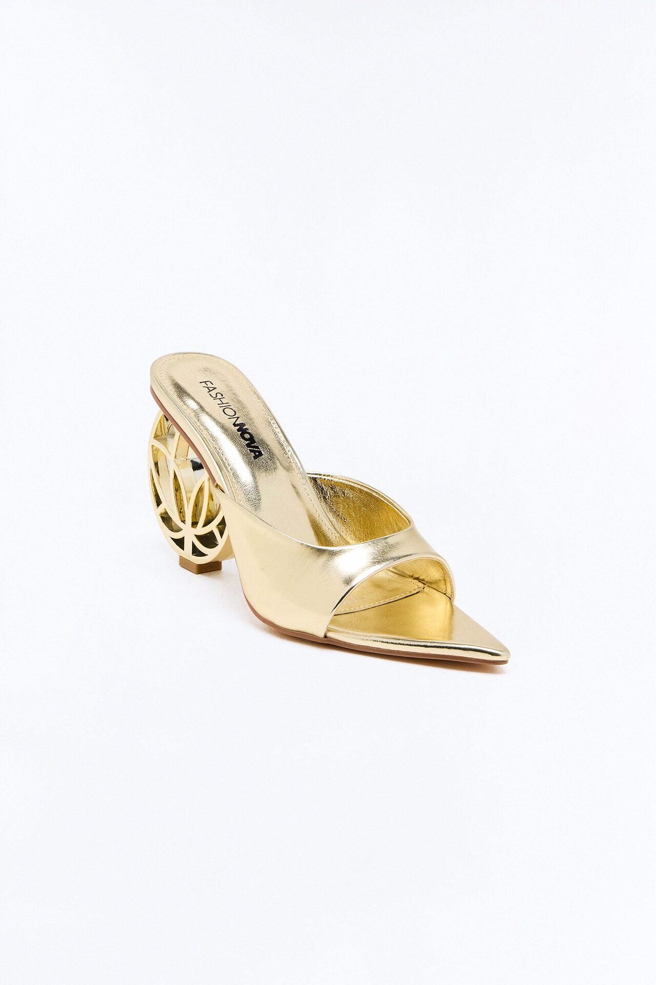 Lotus Dream Novelty Heels - Gold