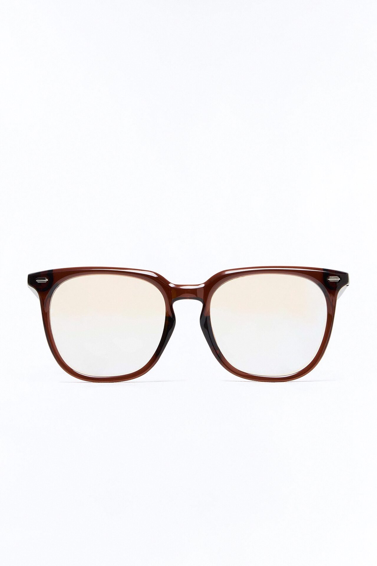 Aced It Square Blue Light Glasses - Brown