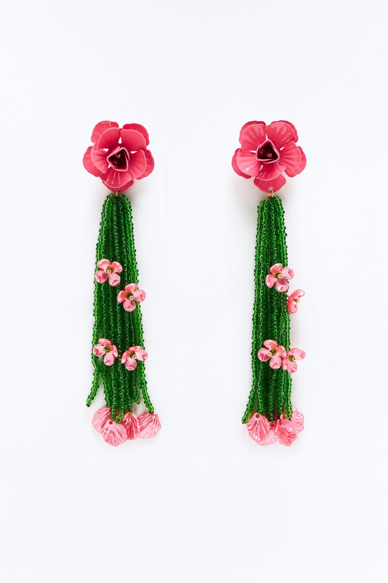 Happiest With You Floral Earrings - Pink/combo