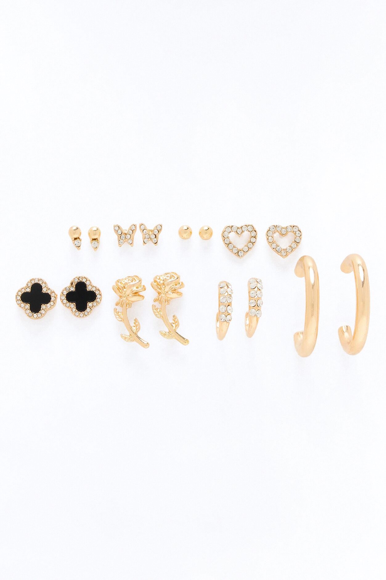 Carry Me With You 8 Pair Multi Earring Set - Gold