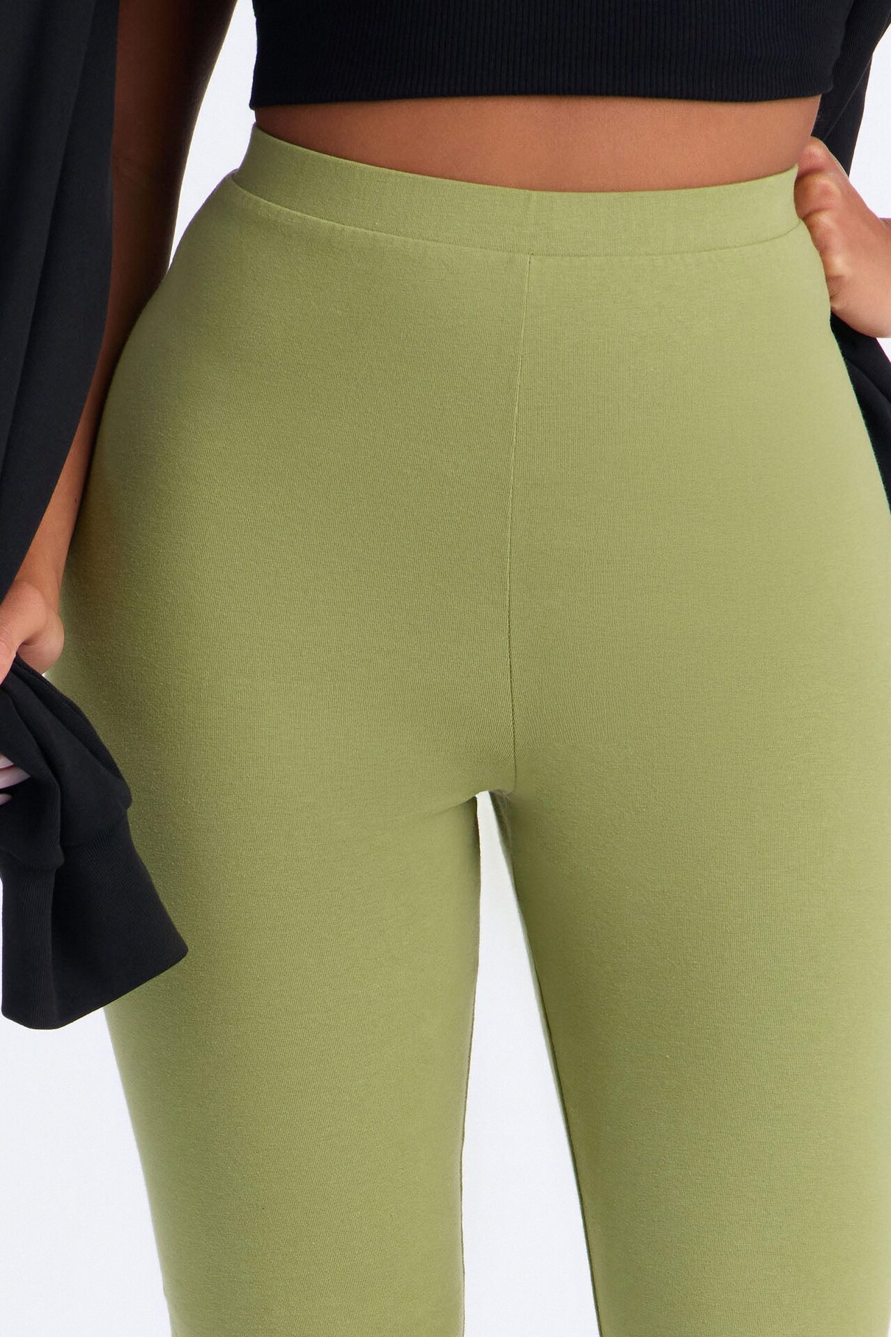 Quinn High Rise Everyday Cotton Legging 29″ - Moss