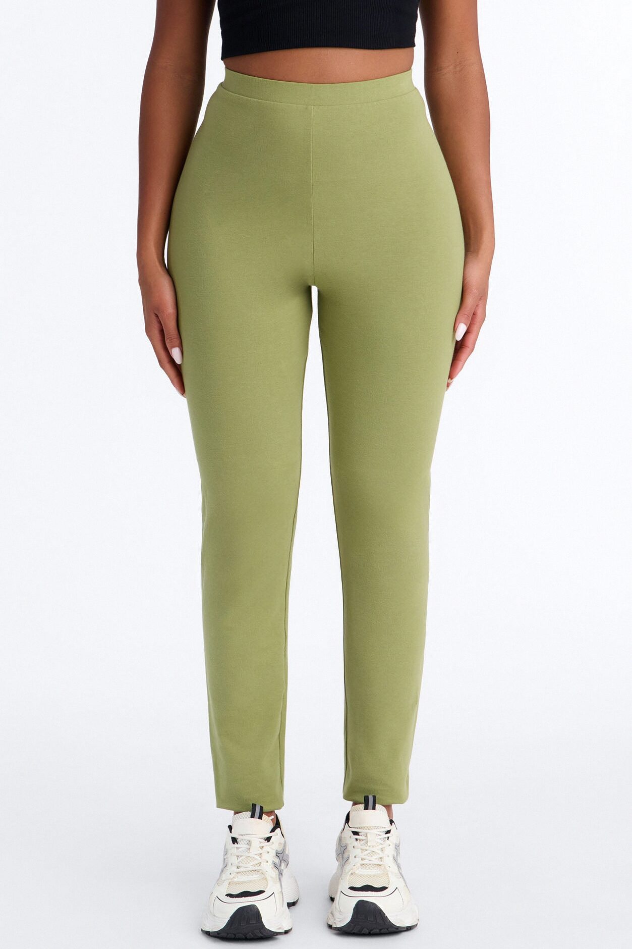 Quinn High Rise Everyday Cotton Legging 29″ - Moss