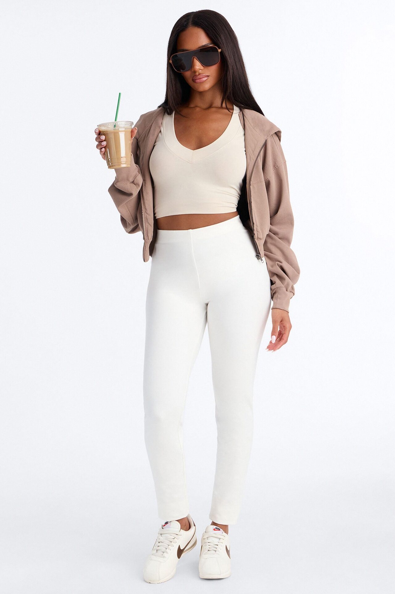Quinn High Rise Everyday Cotton Legging 29″ - White