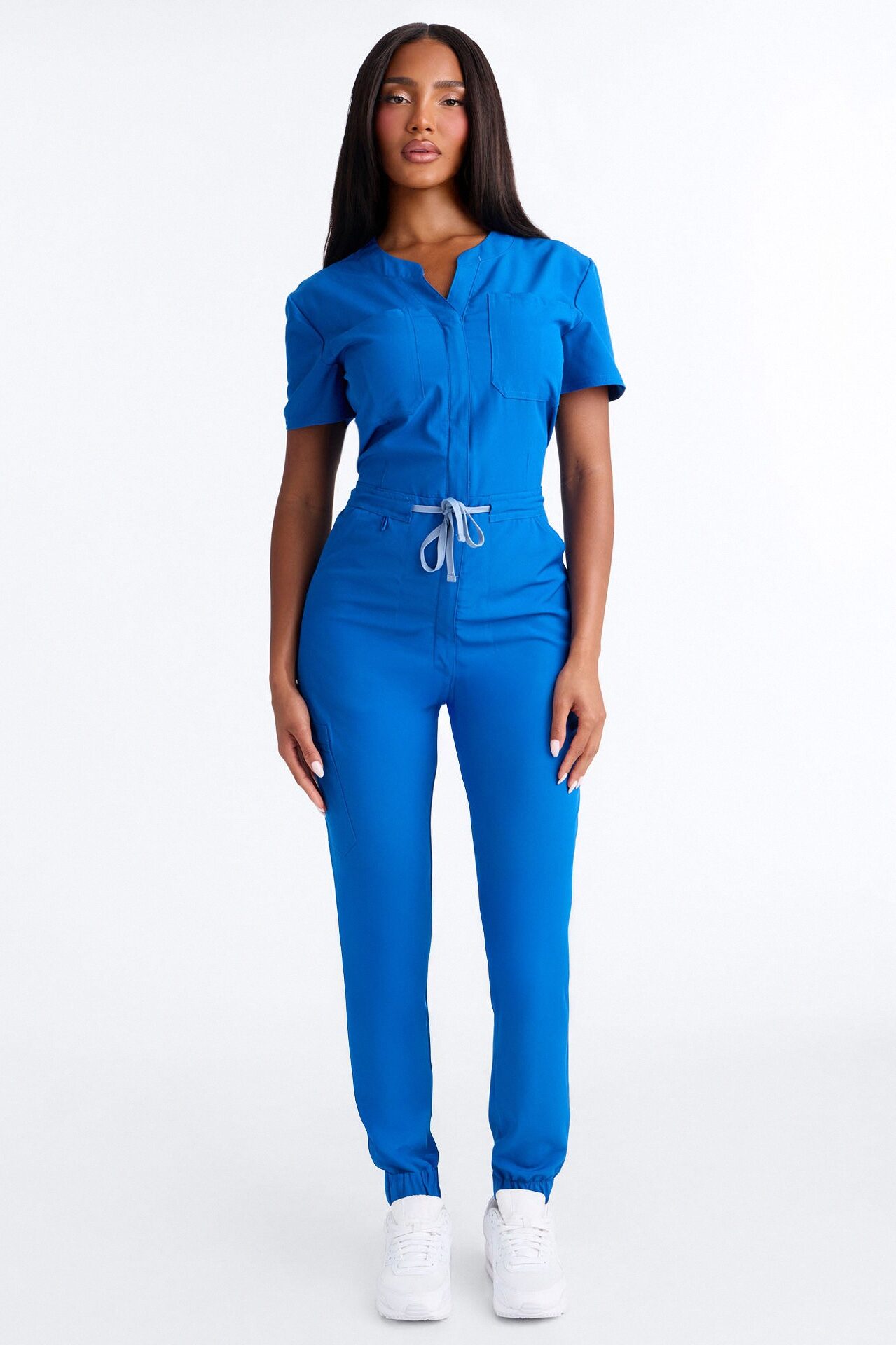 Prime Care Belted Uniform Scrub Jumpsuit - Royal