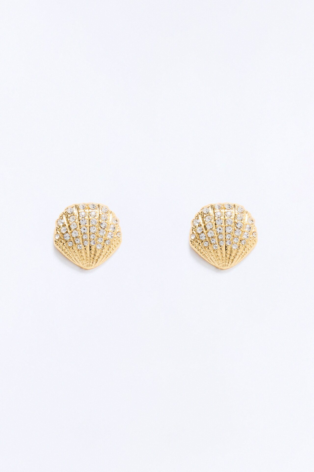 Mermaid Gems Stud Earrings - Gold