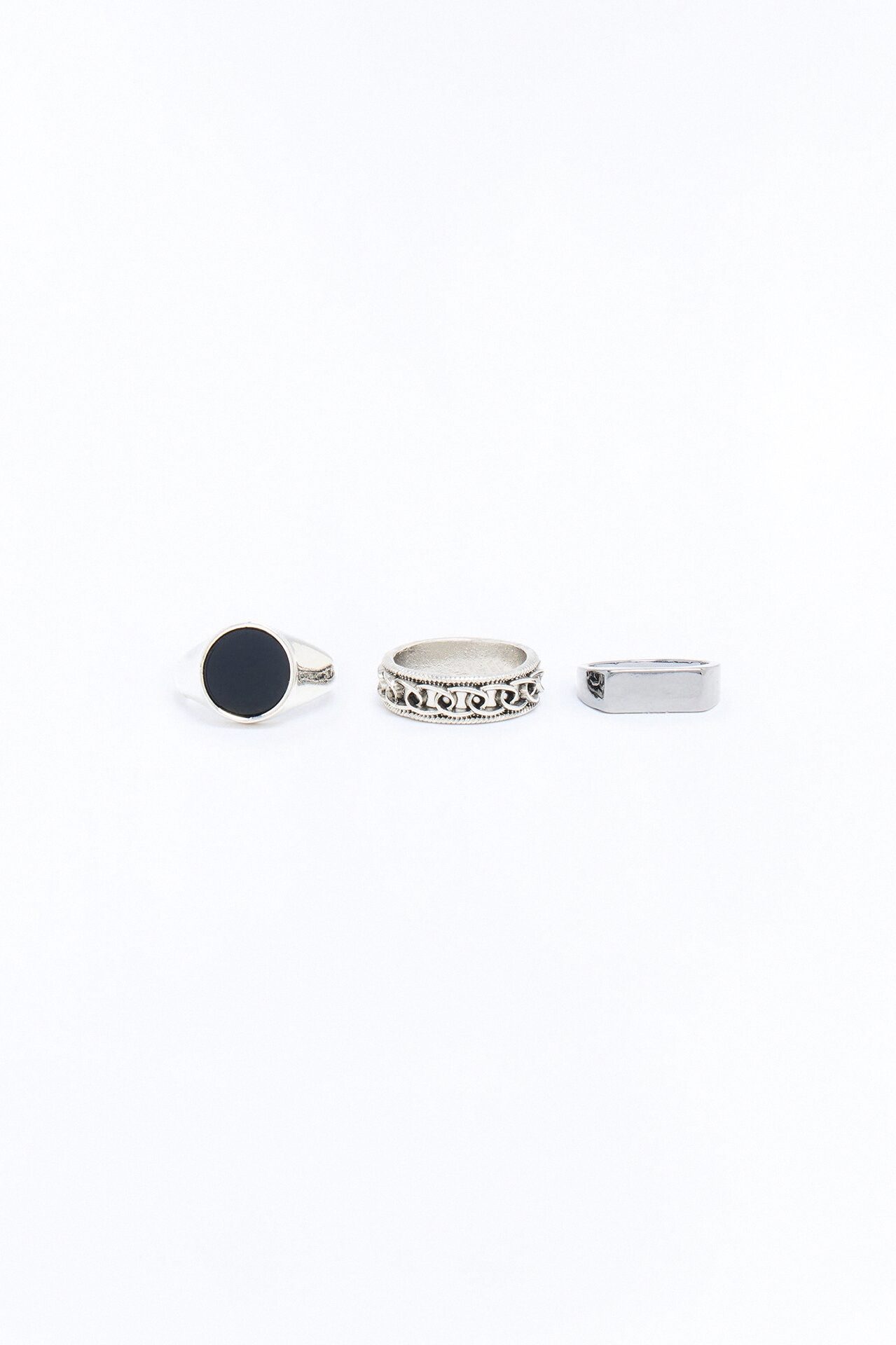 Facing The Void Ring Set - Silver
