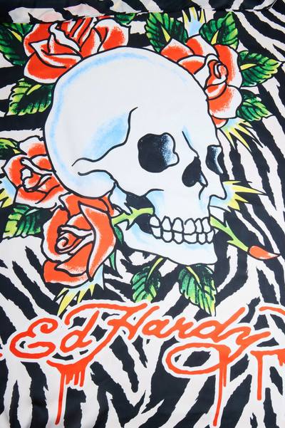 Last Safari Ed Hardy Head Scarf - Black/White
