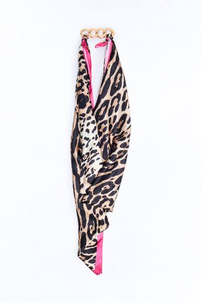 Wanderlust Hardware And Scarf Belt - Gold/Red