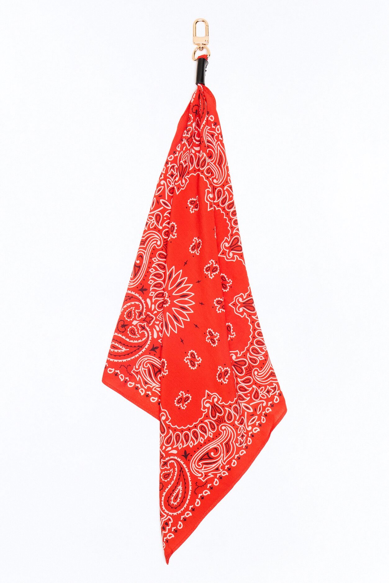 Paisley Western Graphic Bandana Keychain - Red