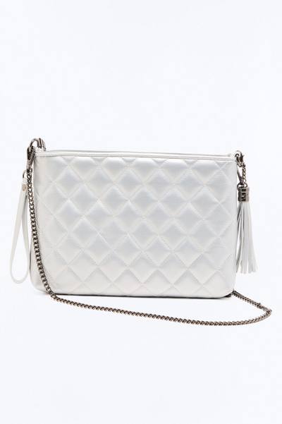 About The Girl Faux Leather Clutch - Silver