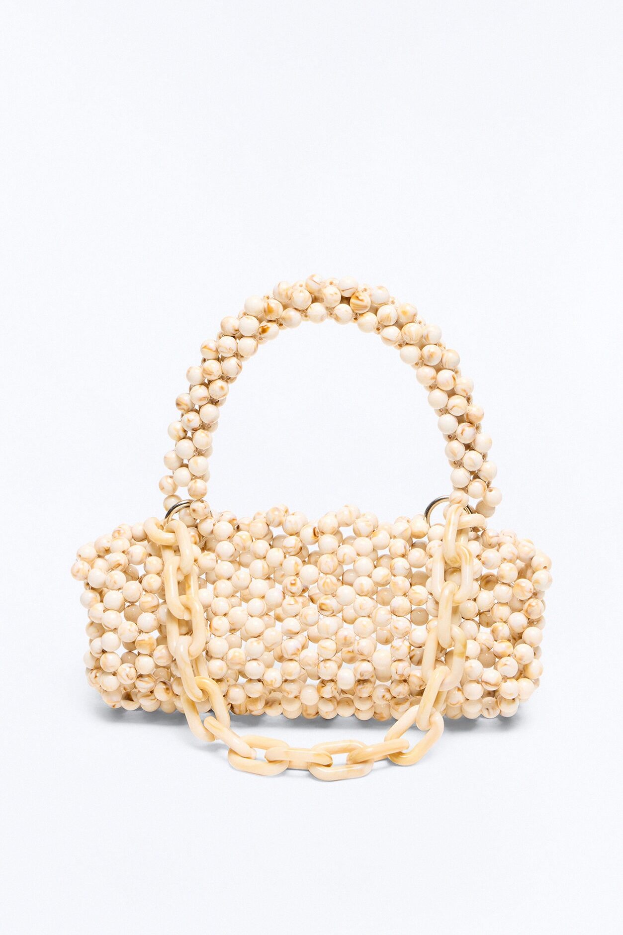 My Highest Bead Satchel Bag - Ivory/combo