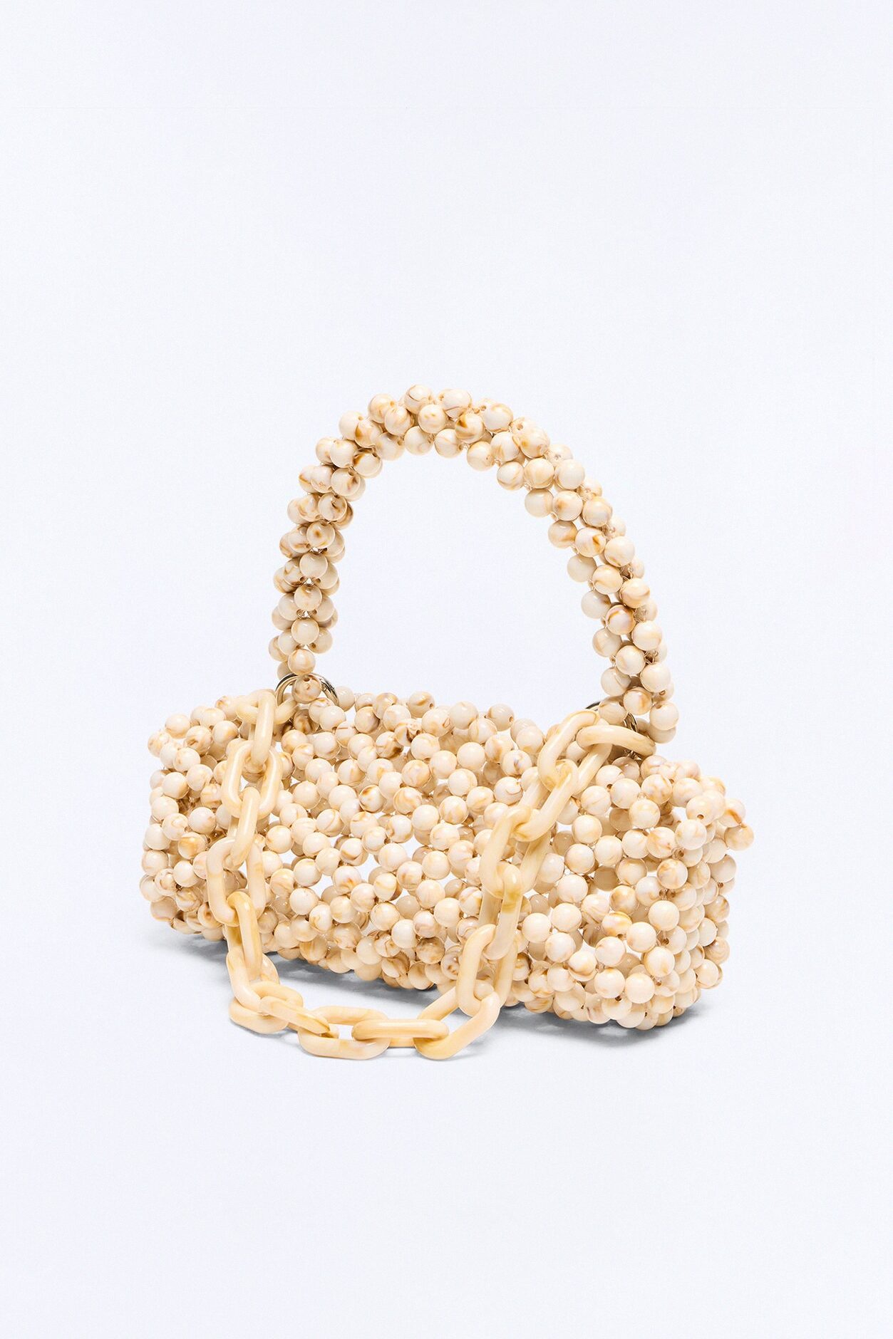 My Highest Bead Satchel Bag - Ivory/combo