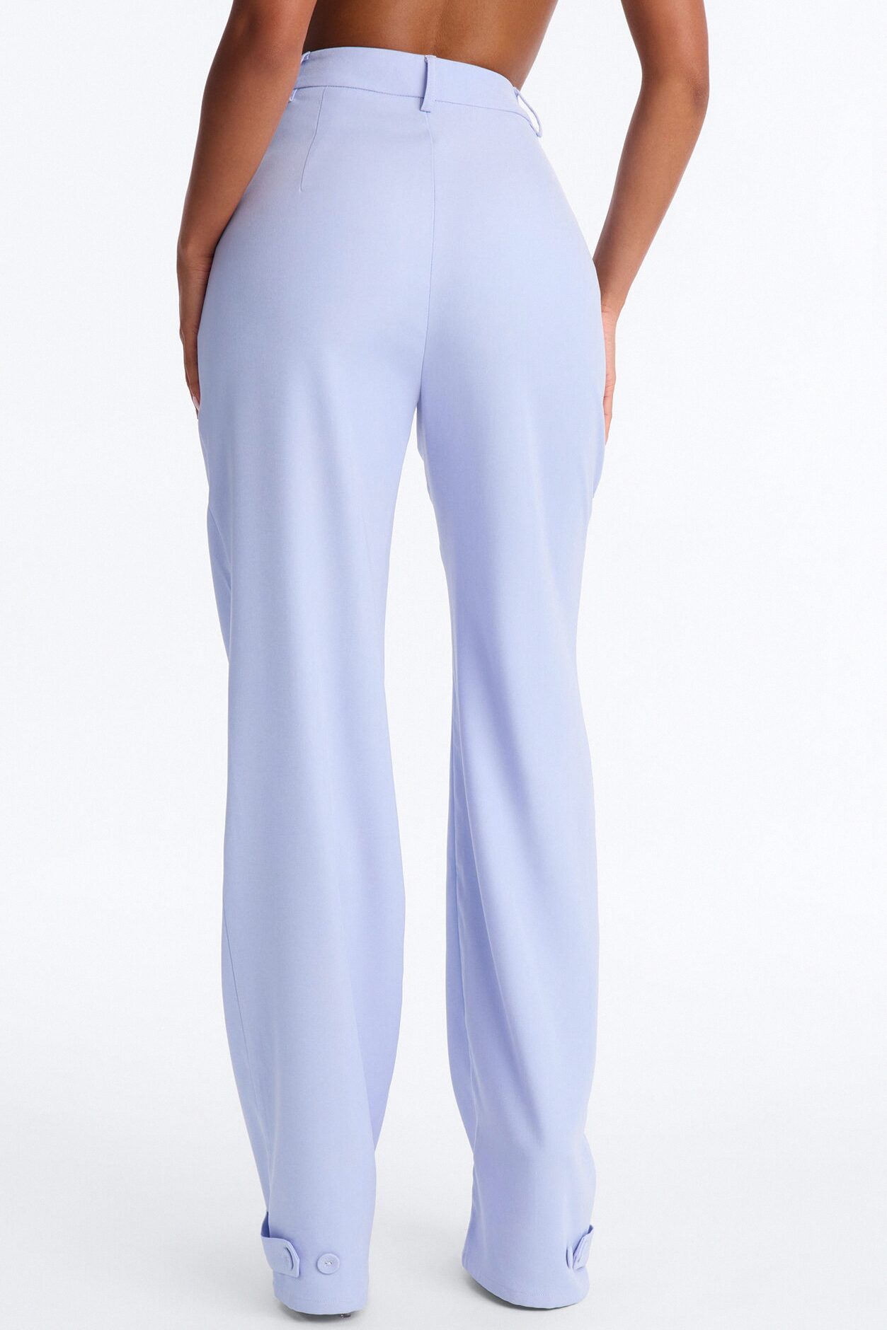 Penelope High Rise Straight Leg Trouser Pant - Light Blue