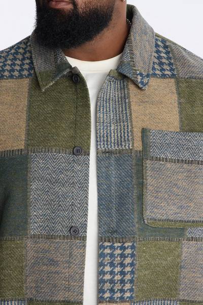 They're Satisfied Patch Relaxed Button Up Shirt - Olive