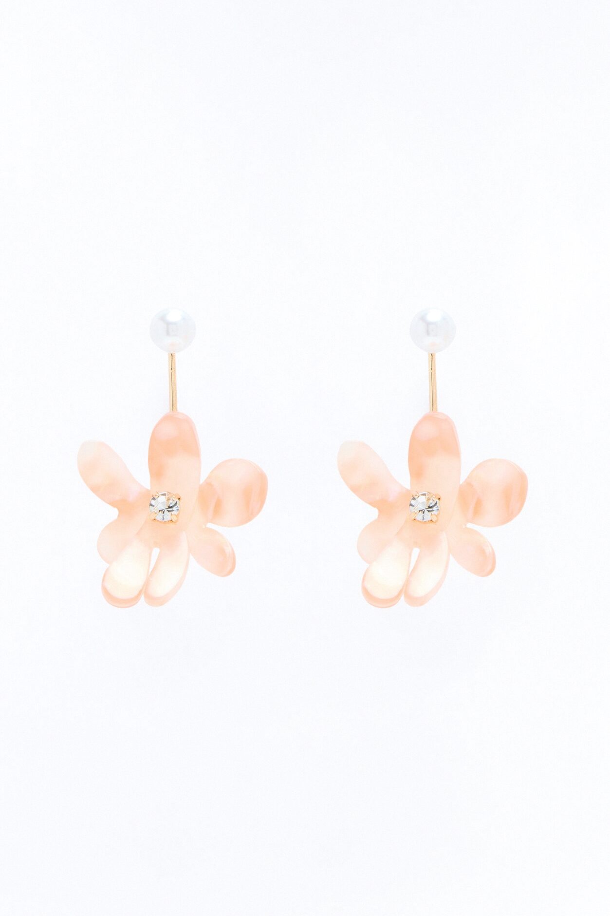Watch Me Bloom Earrings - Gold/Pink