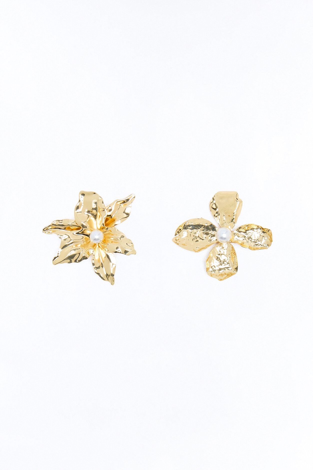 Flowers Of The Hot Desert 2 Piece Hair Clip Set - Gold